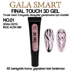 GALA 3D JEL NO:1 SİYAH ÜSTÜ ALTIN
