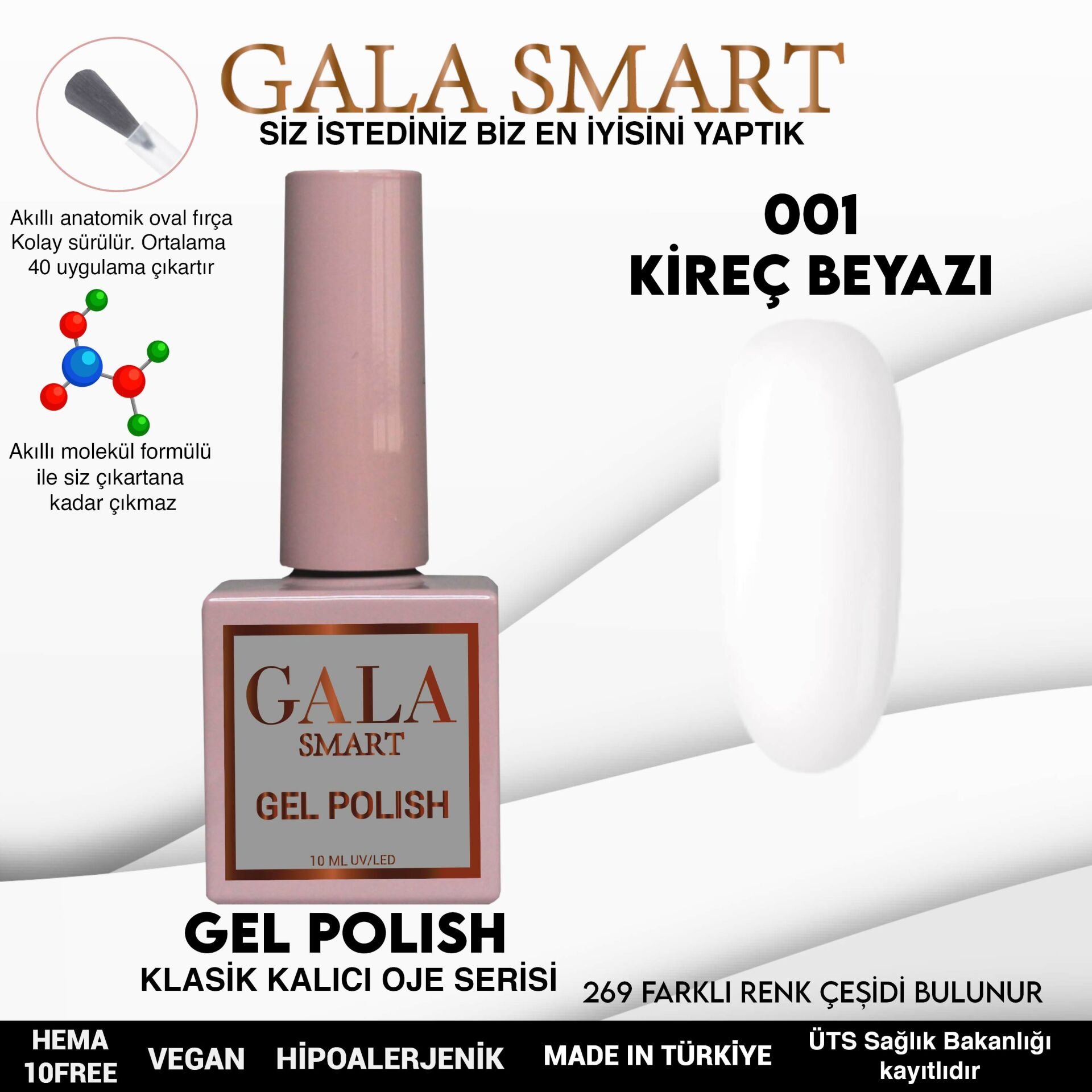 Classic 10 ml No:001 Beyaz