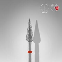 Elmas Sivri Armut Freze Kırmızı (FA100R040/12)