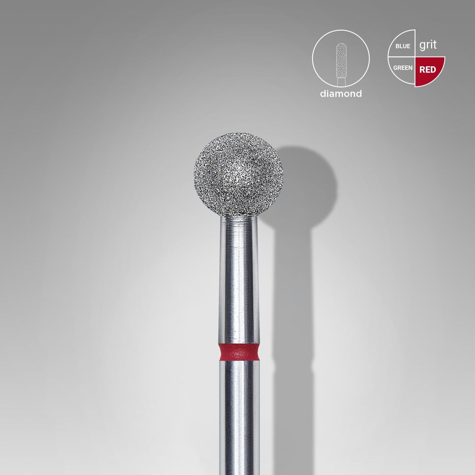 Elmas Küre Top Freze Kırmızı 5 mm (FA01R050)