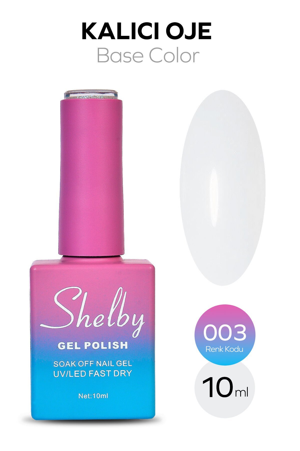 Shelby Kalıcı Oje 10 ml No:003 Base Color Rakı Beyazı