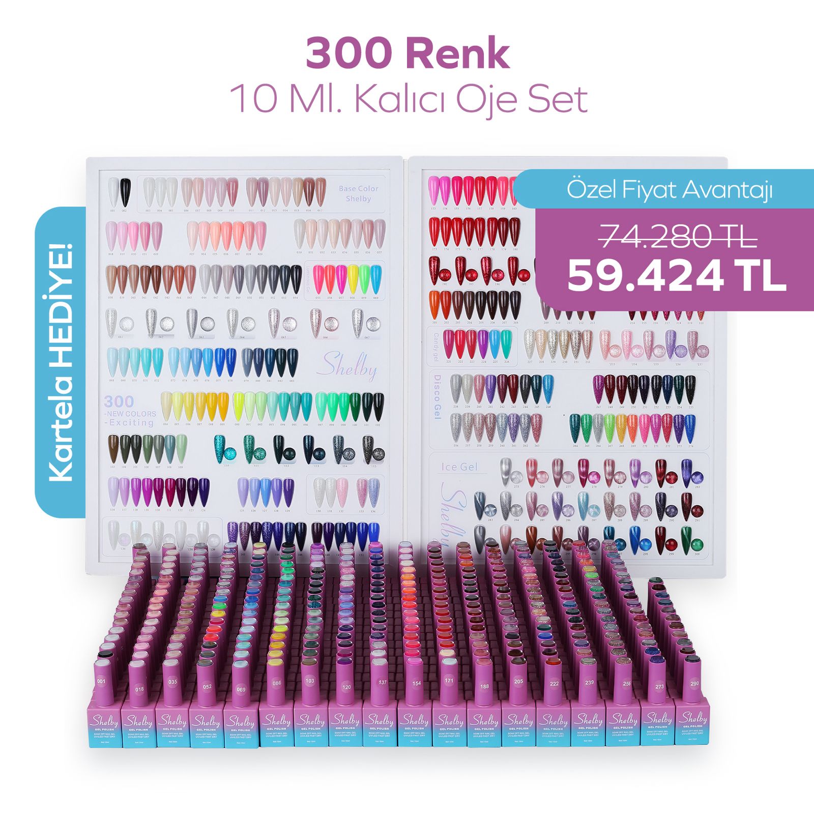 Shelby Full Seri Kalıcı Oje Kampanyası Kartela Hediyeli